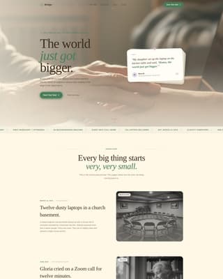 Bridge - Heartfelt Community Landing Page Template