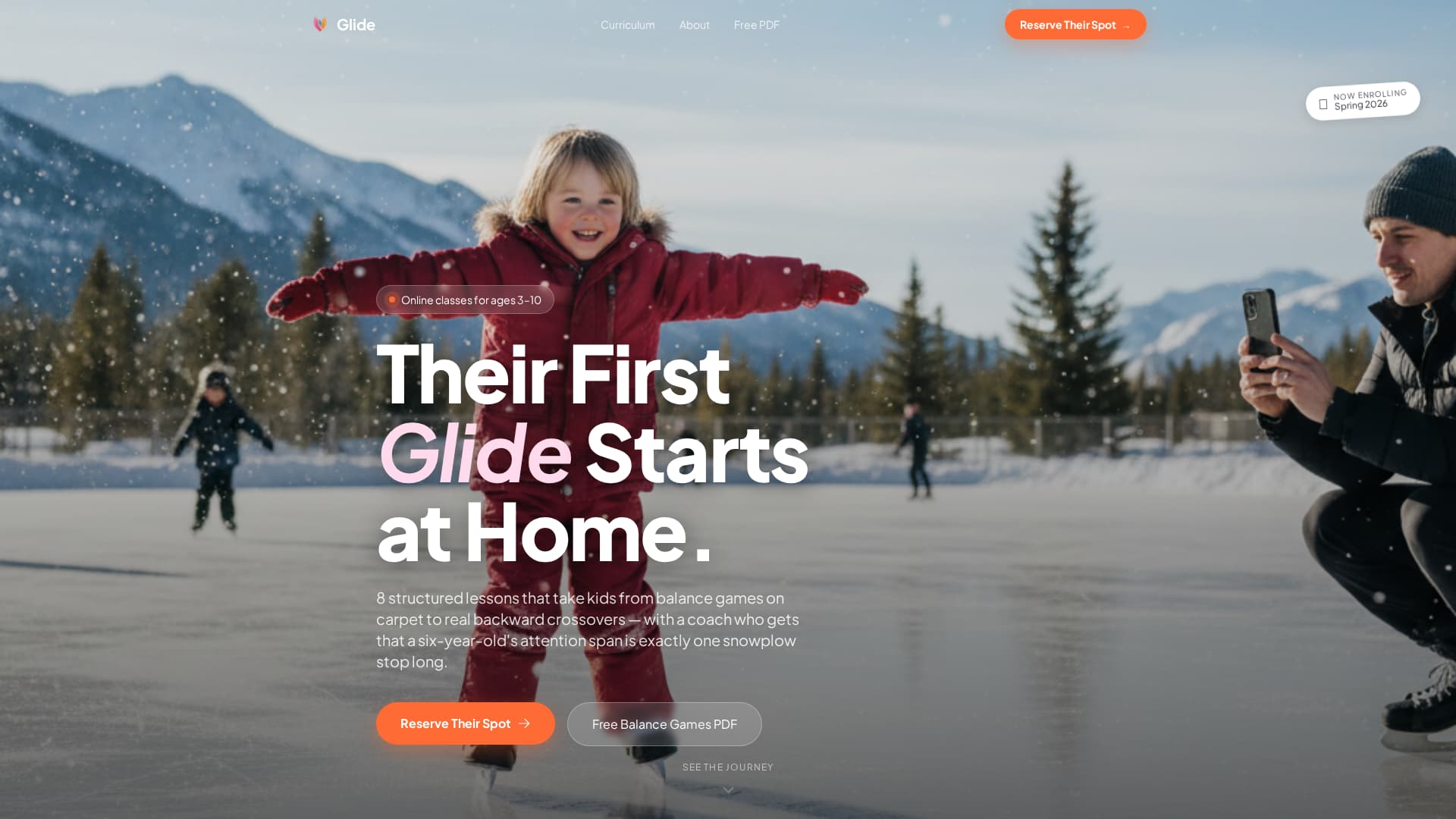 Glide - Joyful Skating Landing Page Template