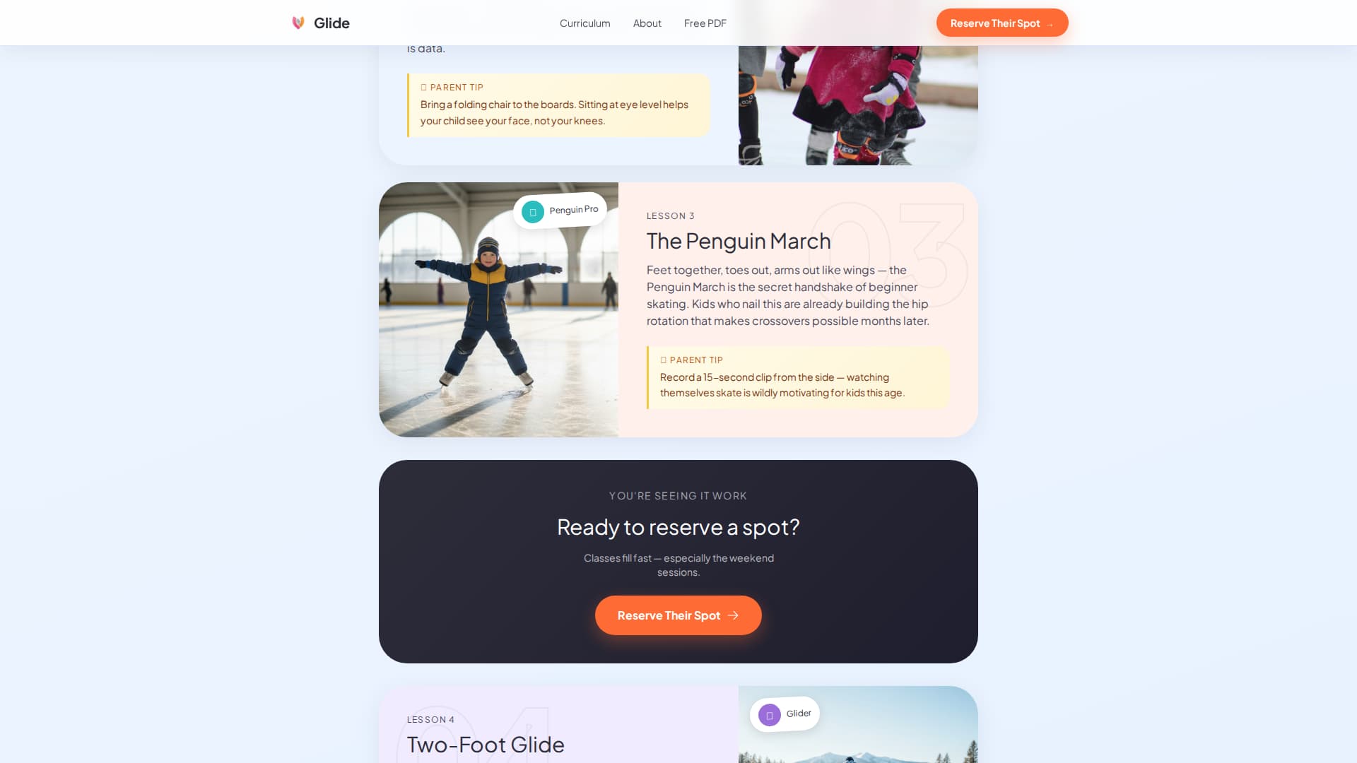 Glide - Joyful Skating Landing Page Template