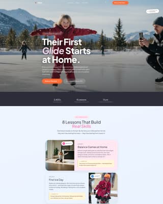 Glide - Joyful Skating Landing Page Template