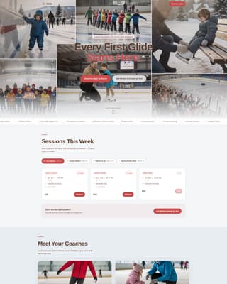 Glide - Heartwarming Skating Landing Page Template