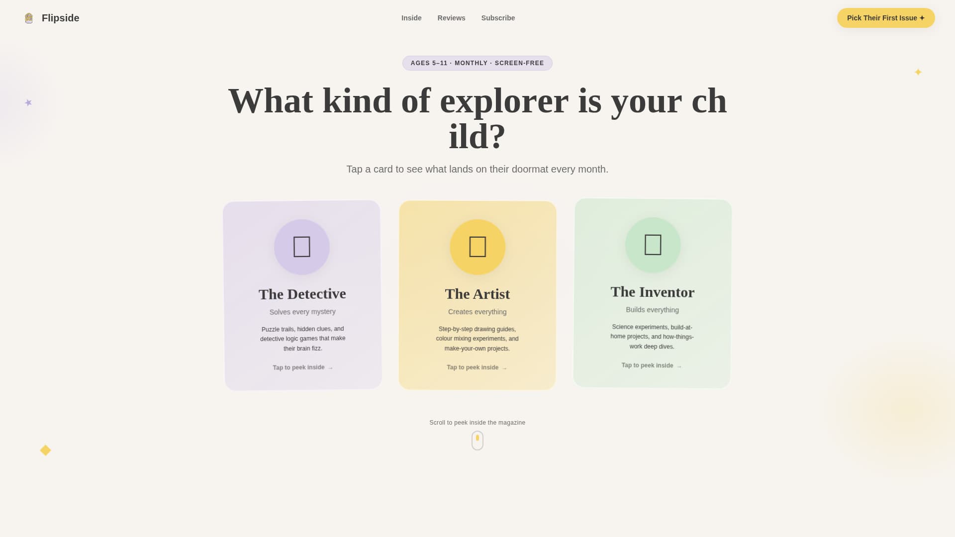 Flipside - Playful Kids Magazine Landing Page Template