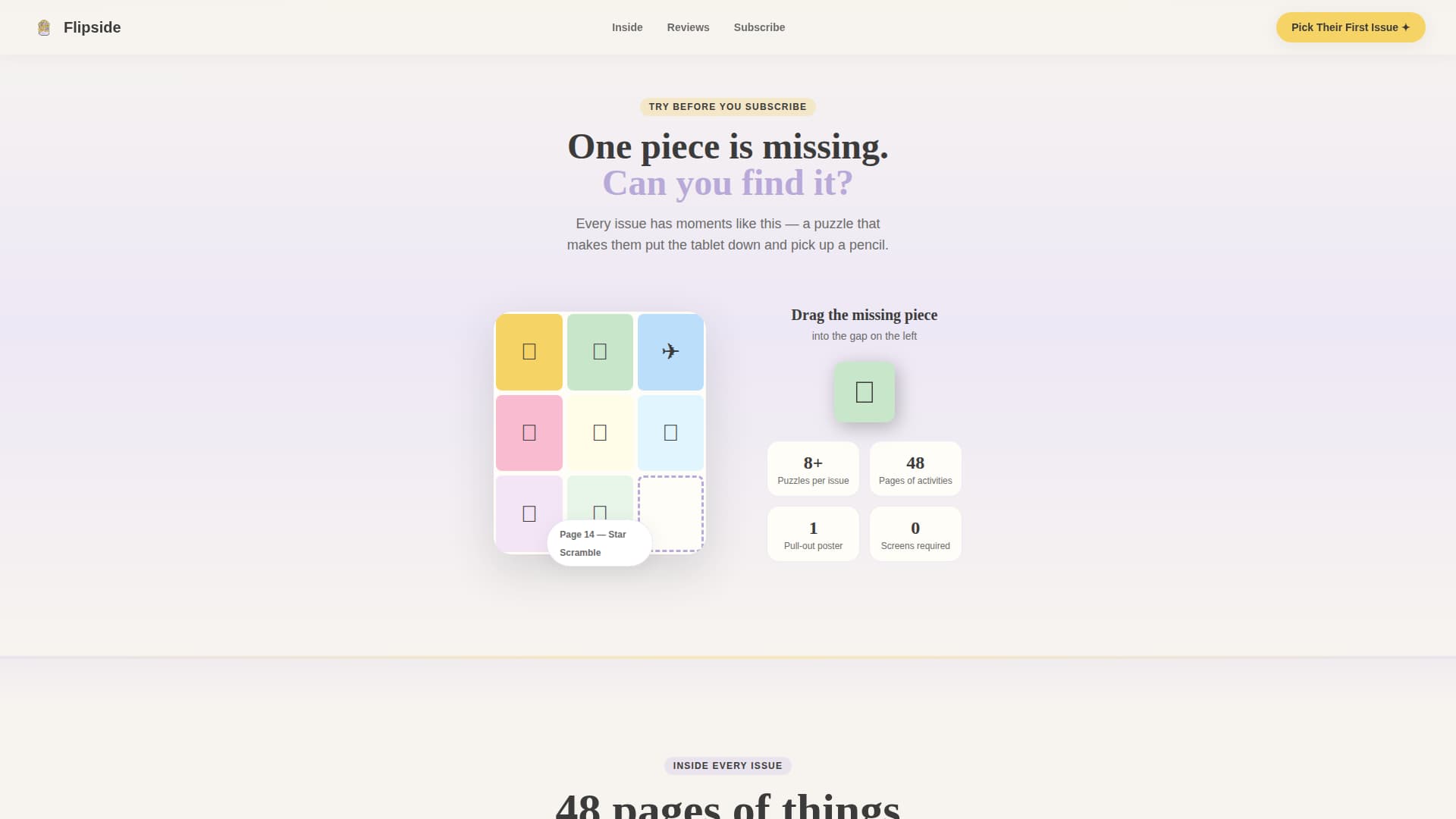 Flipside - Playful Kids Magazine Landing Page Template