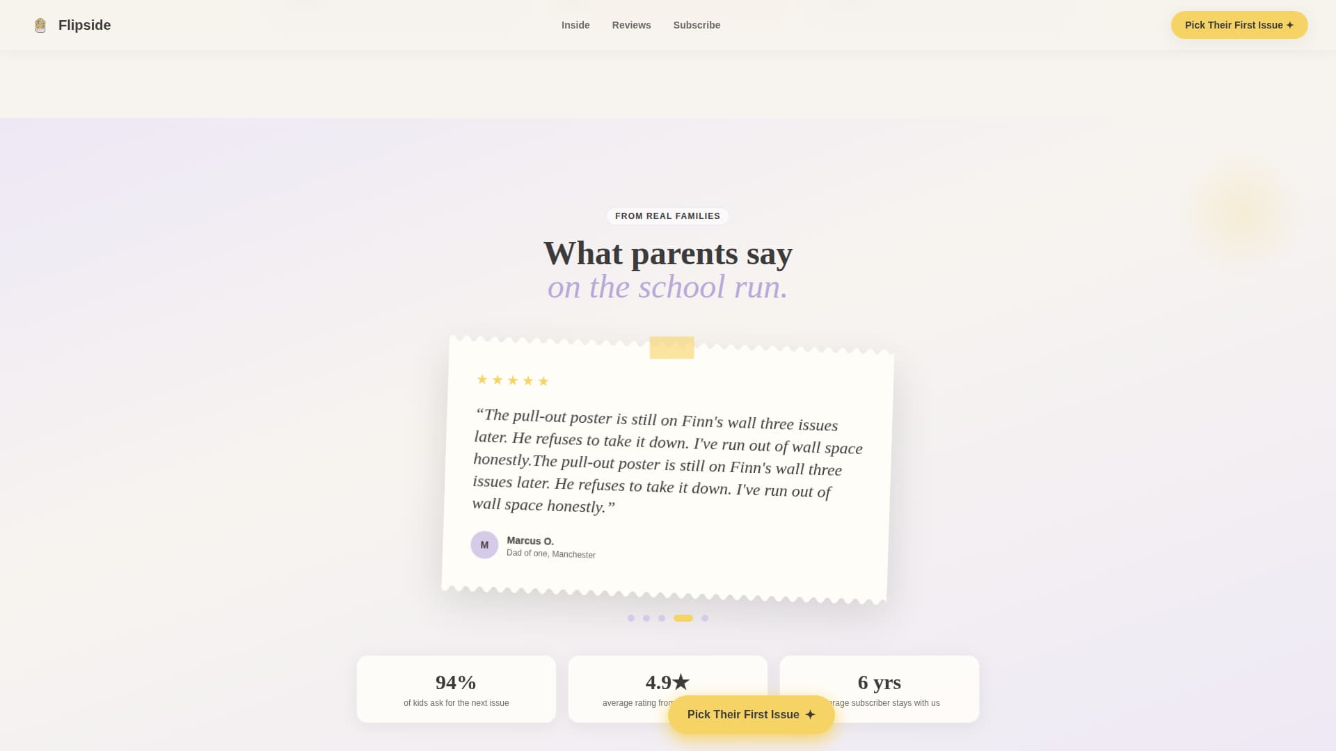 Flipside - Playful Kids Magazine Landing Page Template