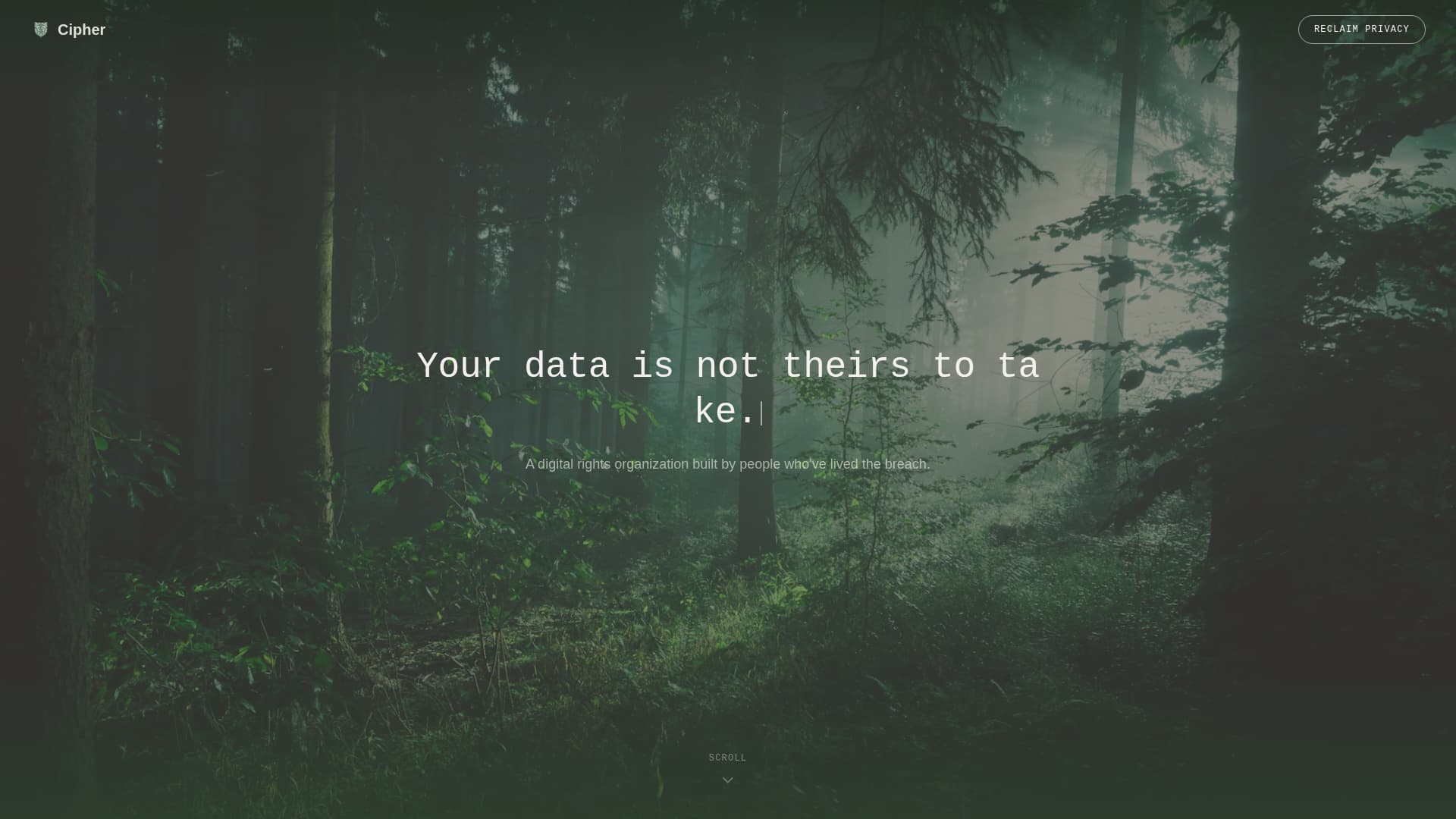 Cipher - Powerful Privacy Landing Page Template