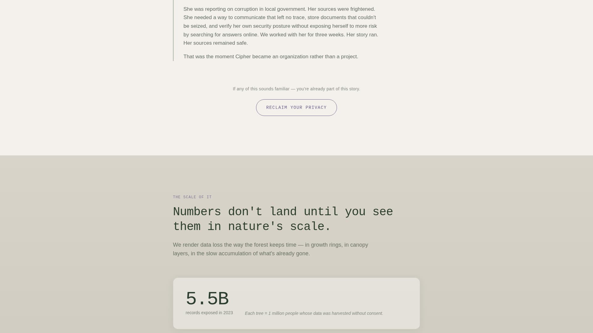 Cipher - Powerful Privacy Landing Page Template