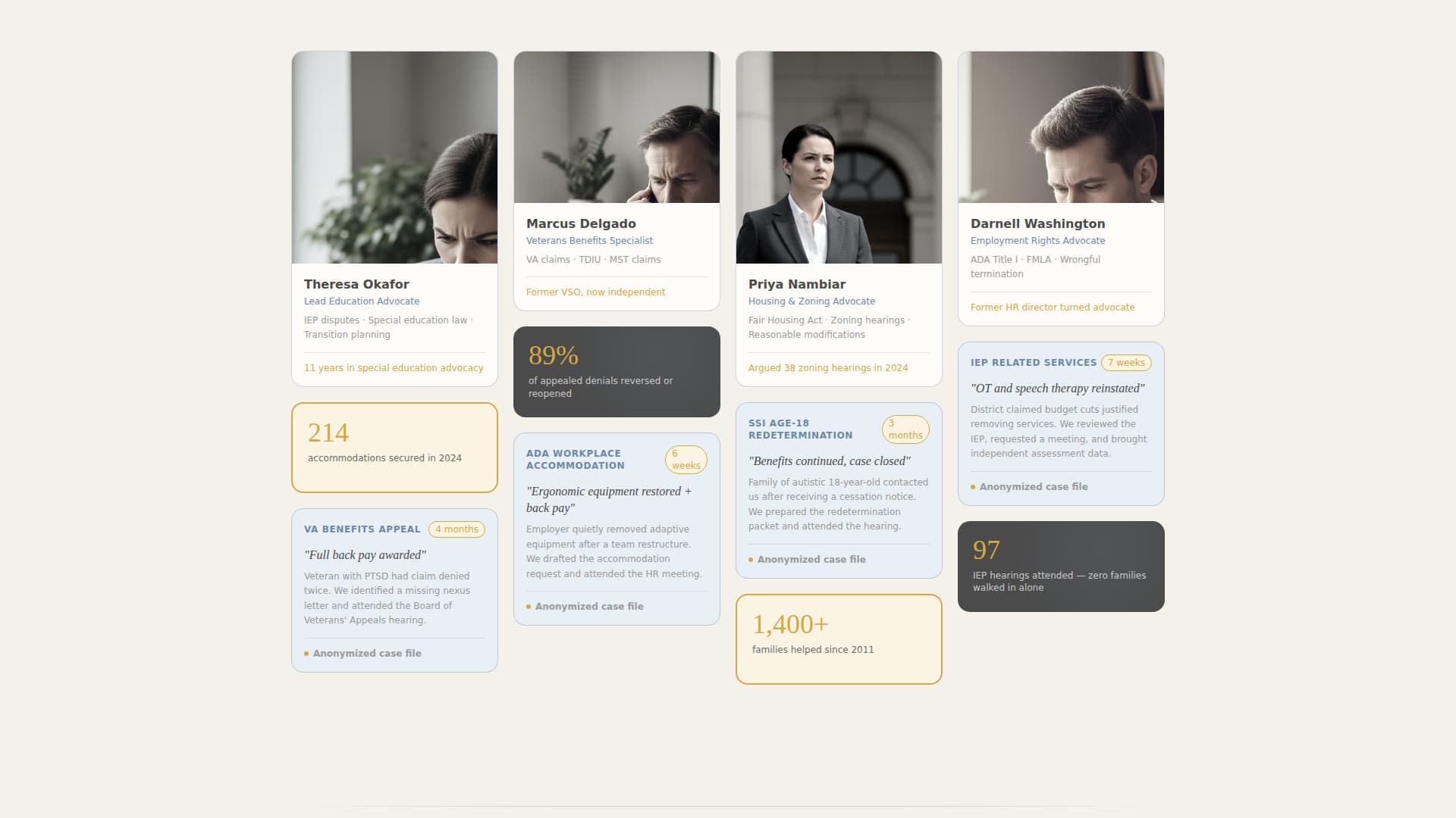 Advocate - Trusted Disability Landing Page Template