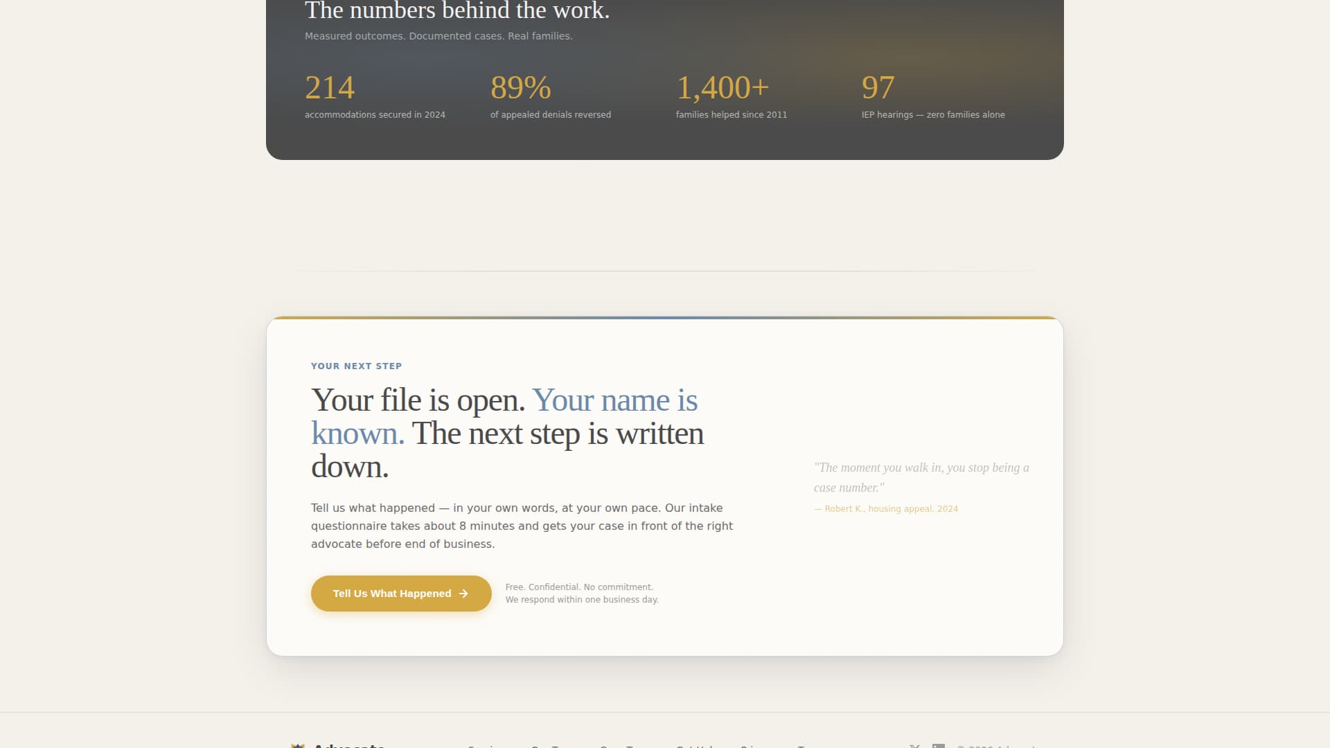 Advocate - Trusted Disability Landing Page Template
