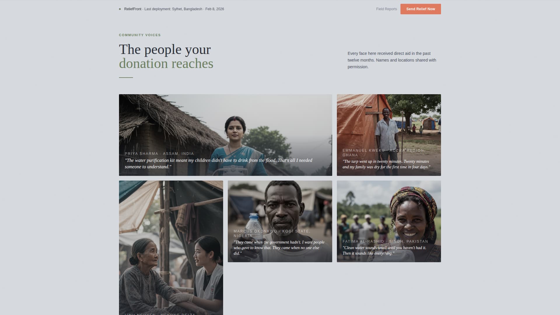 Relieffront - Compassionate Disasterrelief Landing Page Template