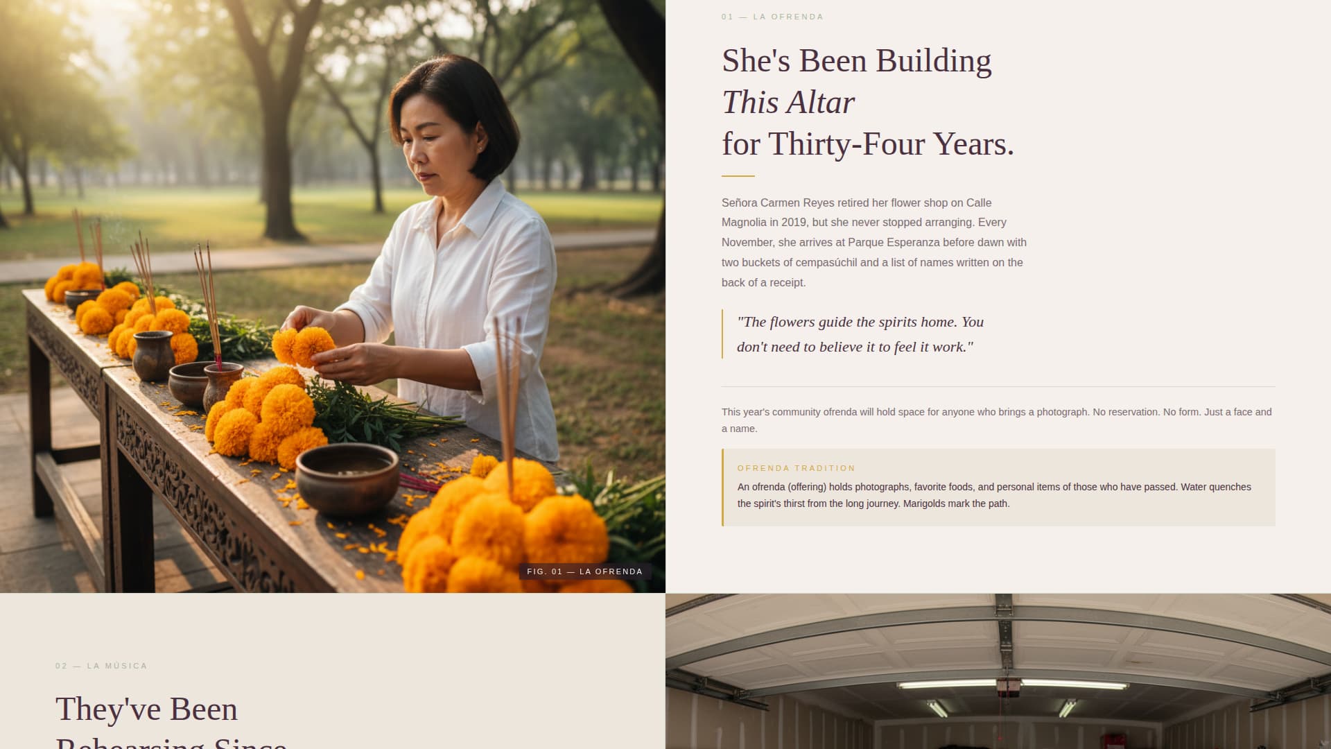 Ofrenda - Heartfelt Festival Landing Page Template