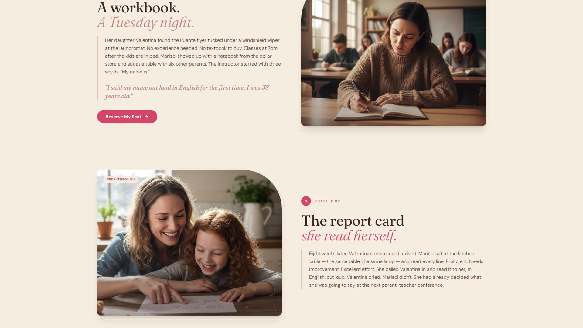 Puente - Empowering Esl Landing Page Template
