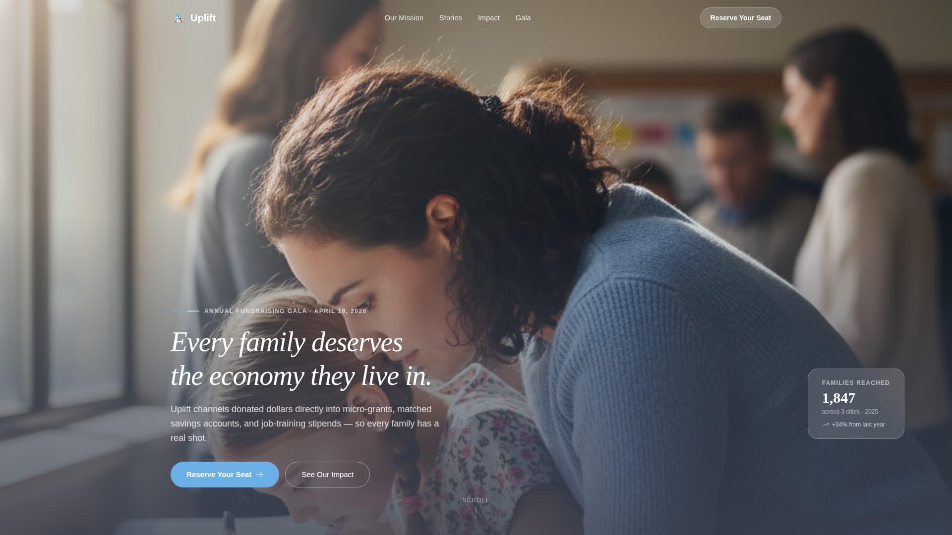 Uplift - Empowering Nonprofit Landing Page Template