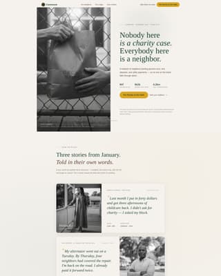 Commune - Rooted Mutualaid Landing Page Template