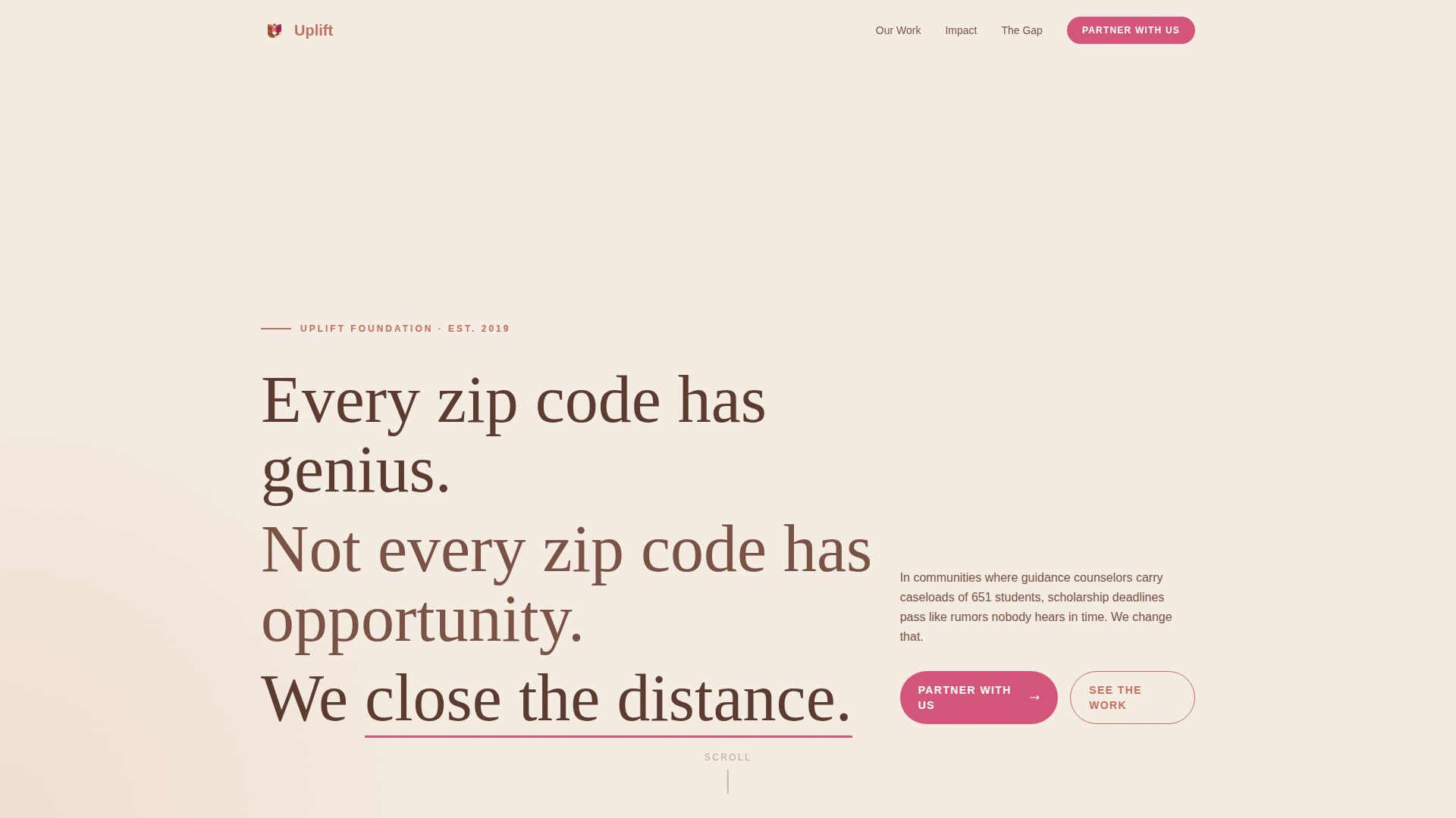 Uplift - Inspiring Educationaccess Landing Page Template