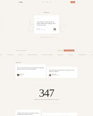 Bridge - Heartfelt Education Landing Page Template