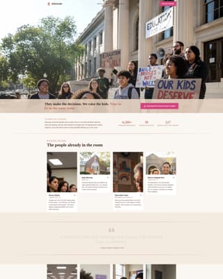 Advocate - Empowering Educationequity Landing Page Template
