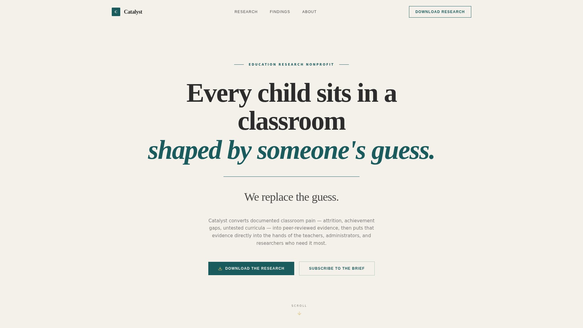 Catalyst - Trusted Educationresearch Landing Page Template