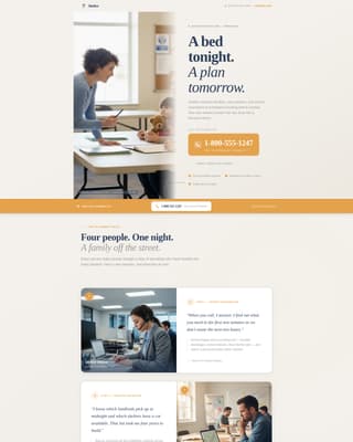 Shelter - Rapid Emergencyhousing Landing Page Template