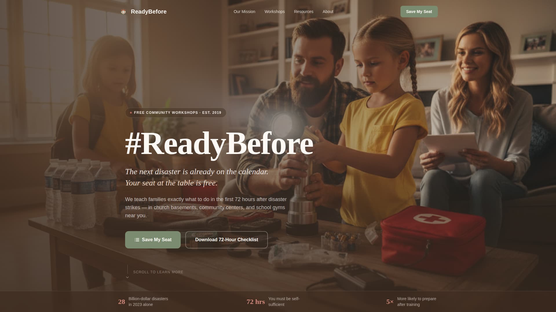 Readybefore - Empowering Emergencypreparedness Landing Page Template