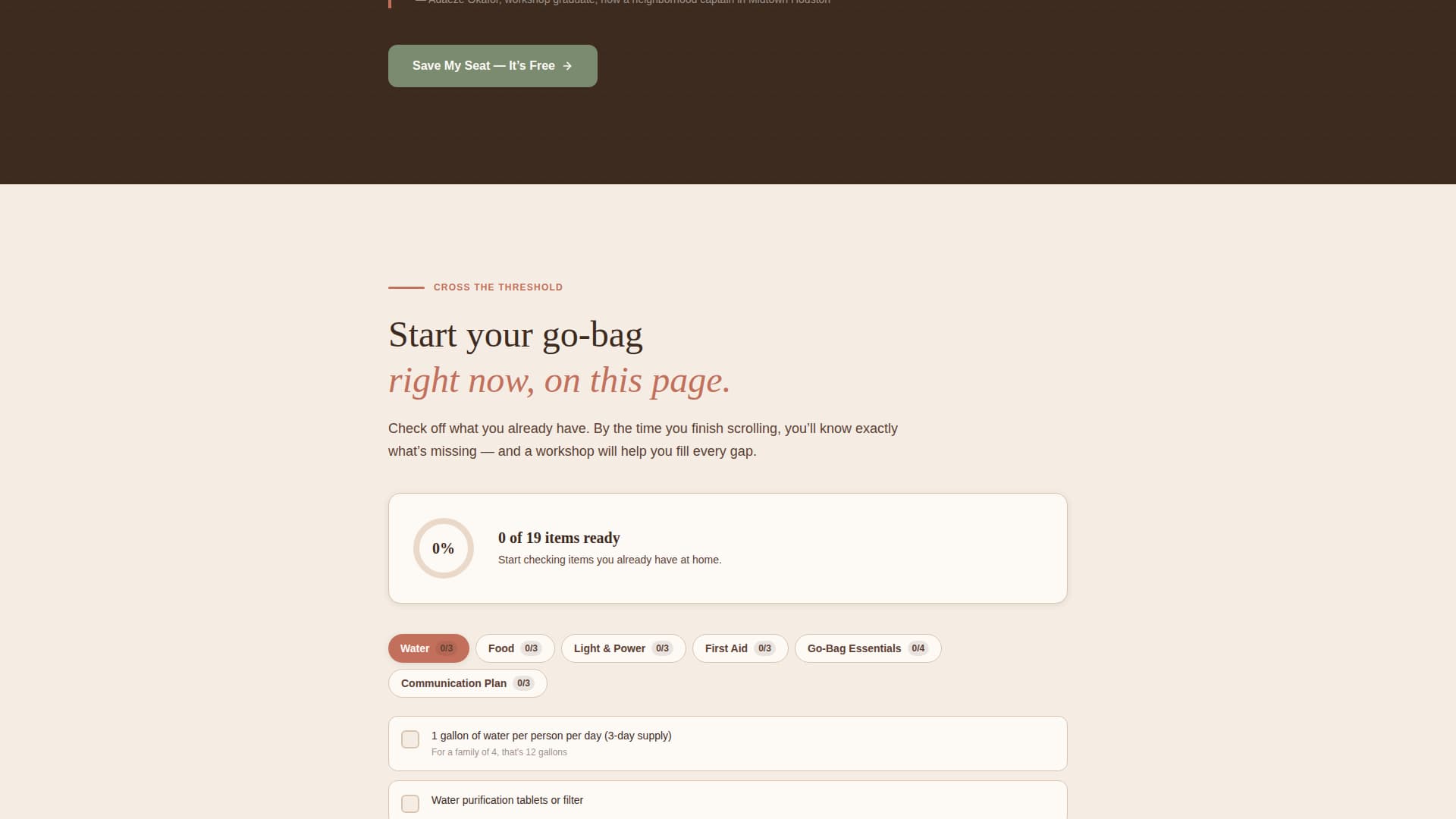 Readybefore - Empowering Emergencypreparedness Landing Page Template