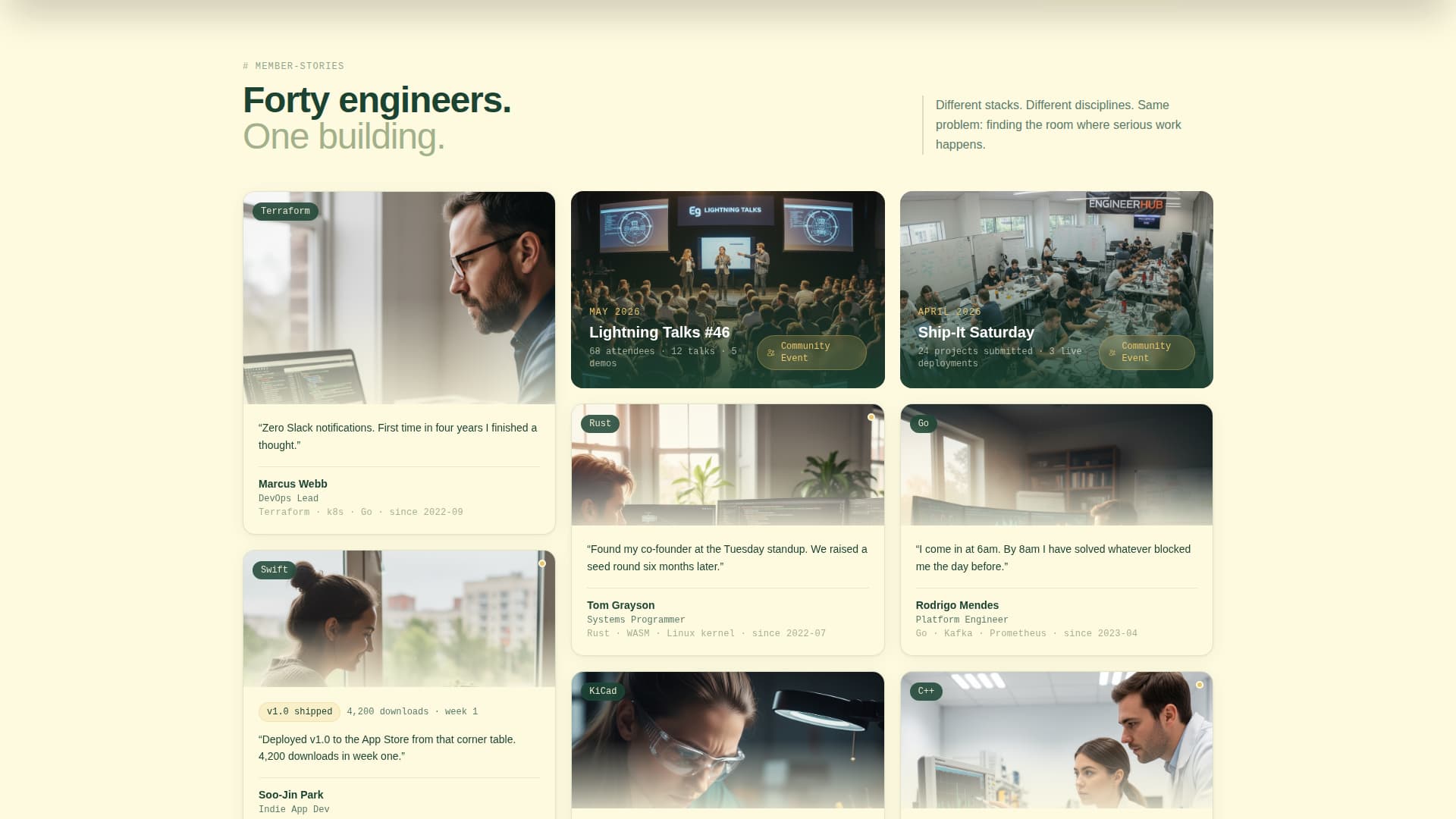 Engineerhub - Inspiring Developers Landing Page Template
