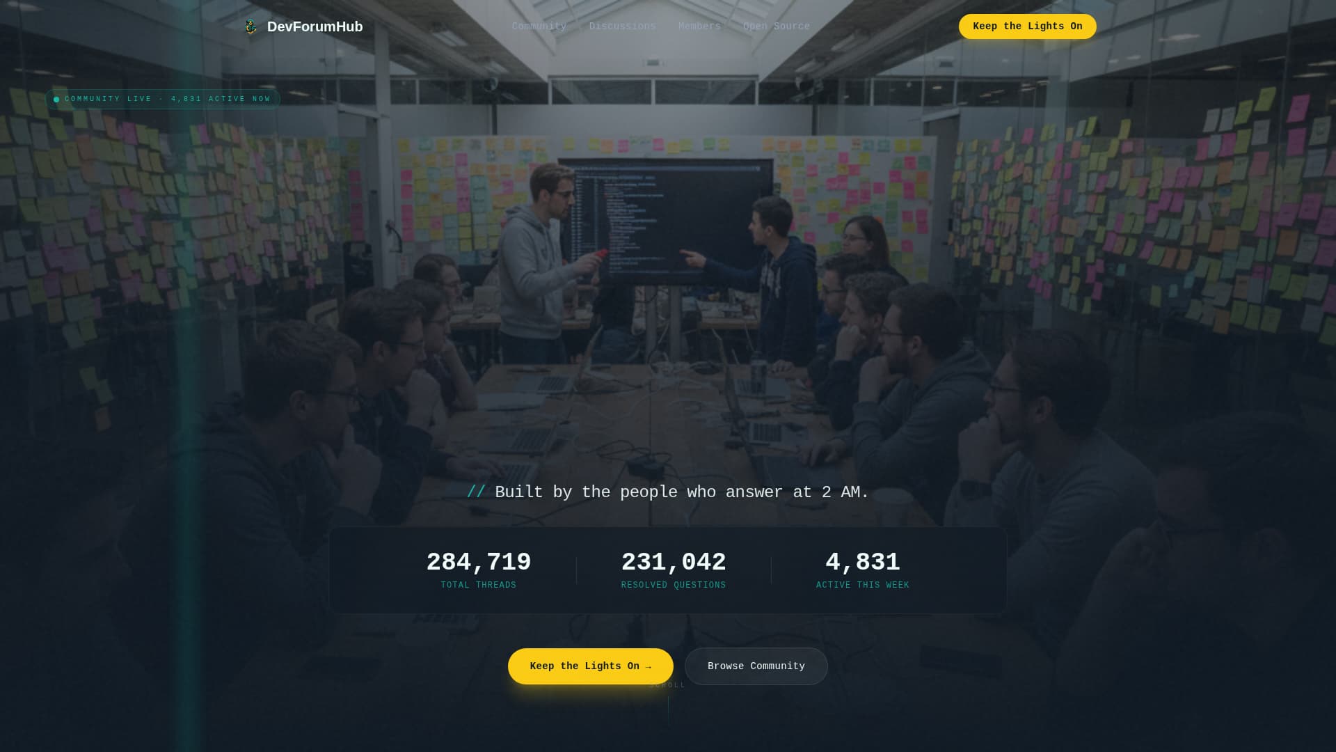 Devforum - Vibrant Engineers Landing Page Template