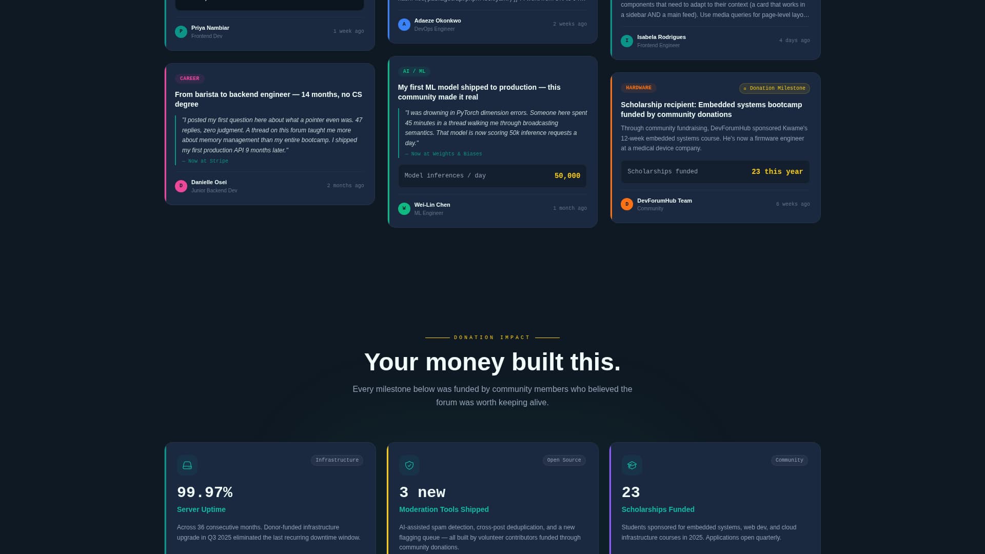 Devforum - Vibrant Engineers Landing Page Template