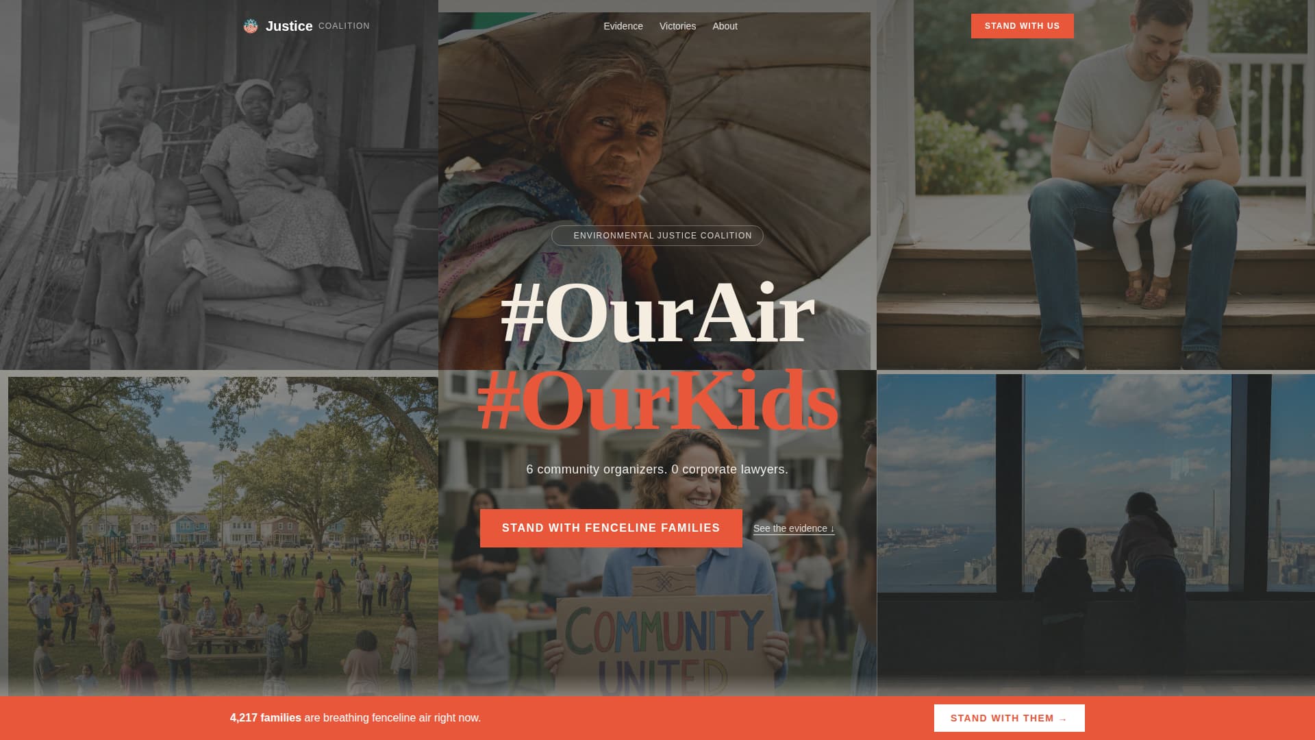 Justice - Fierce Environmental Landing Page Template