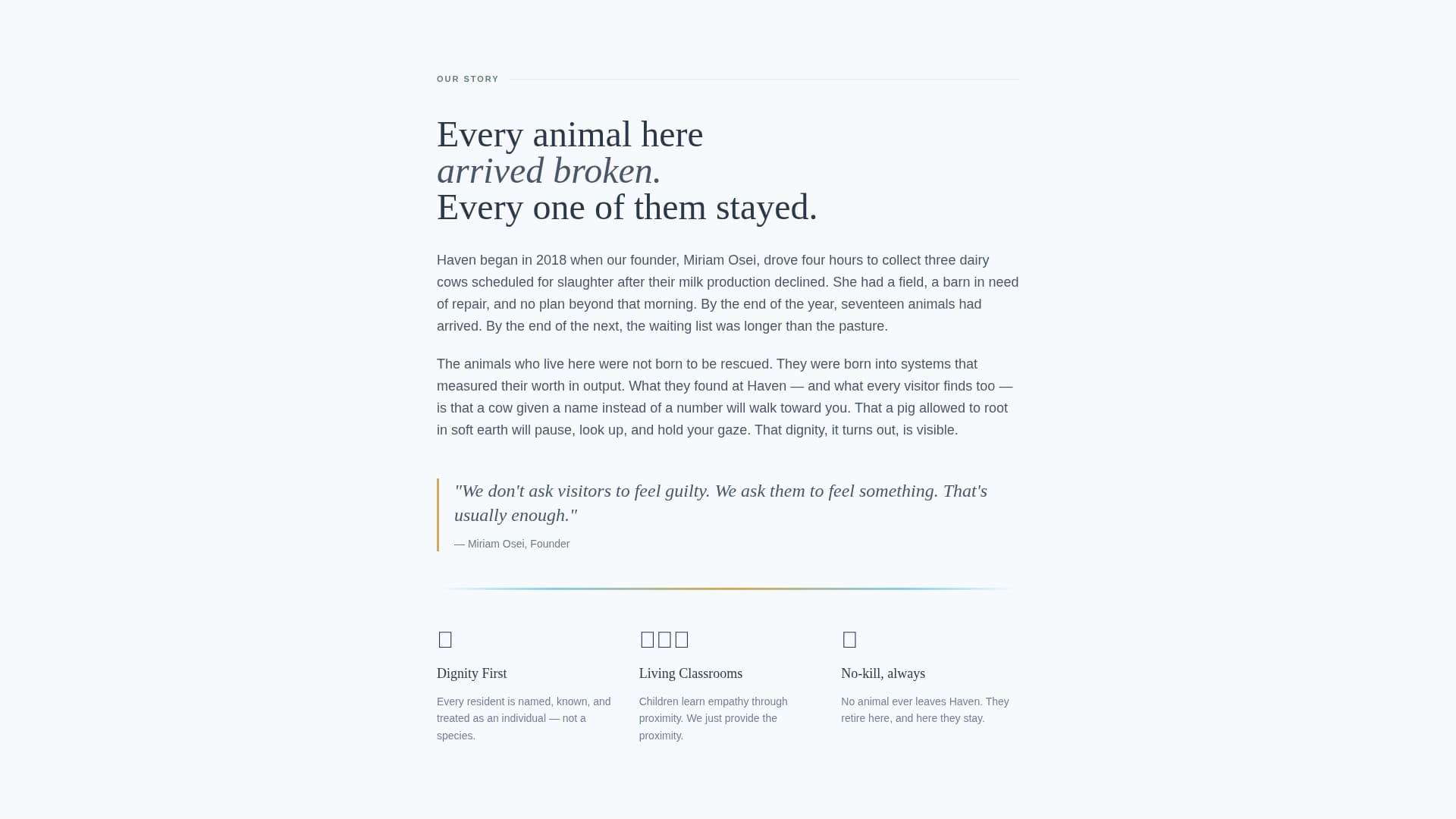 Haven - Heartfelt Sanctuary Landing Page Template