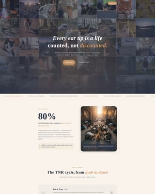 Colony - Heartfelt TNR Landing Page Template