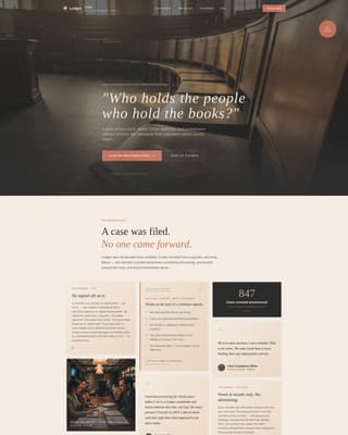Ledger - Trusted Accountability Landing Page Template