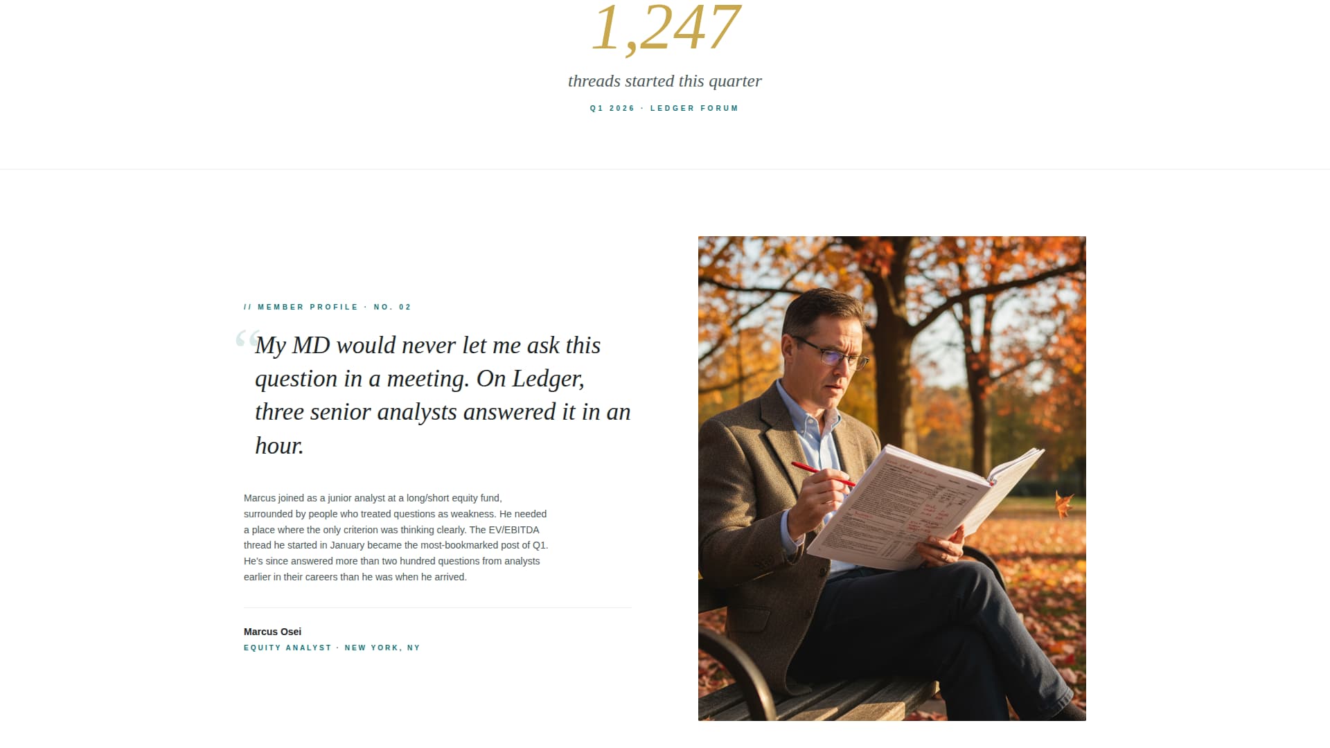 Ledger - Inspiring Financeprofessionals Landing Page Template