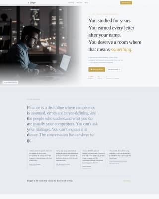 Ledger - Trusted Finance Landing Page Template