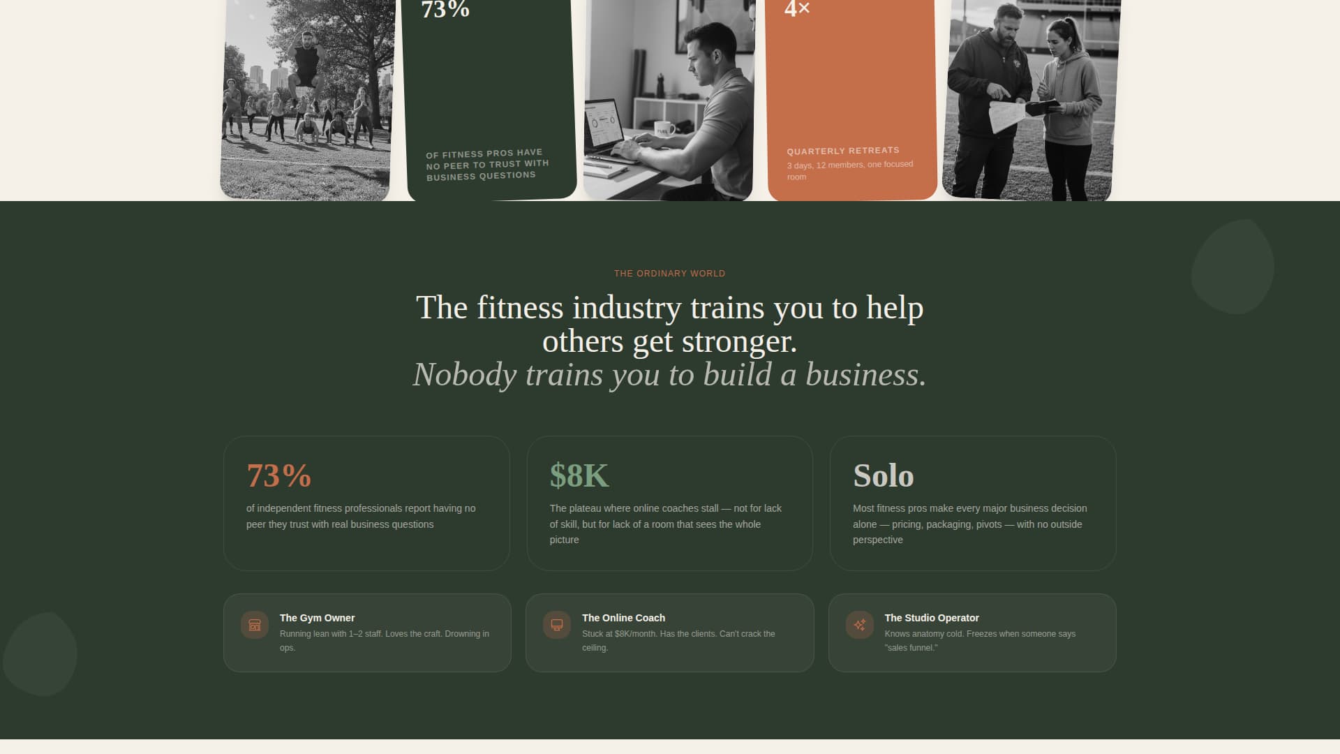 Forge - Inspiring Fitnessprofessionals Landing Page Template