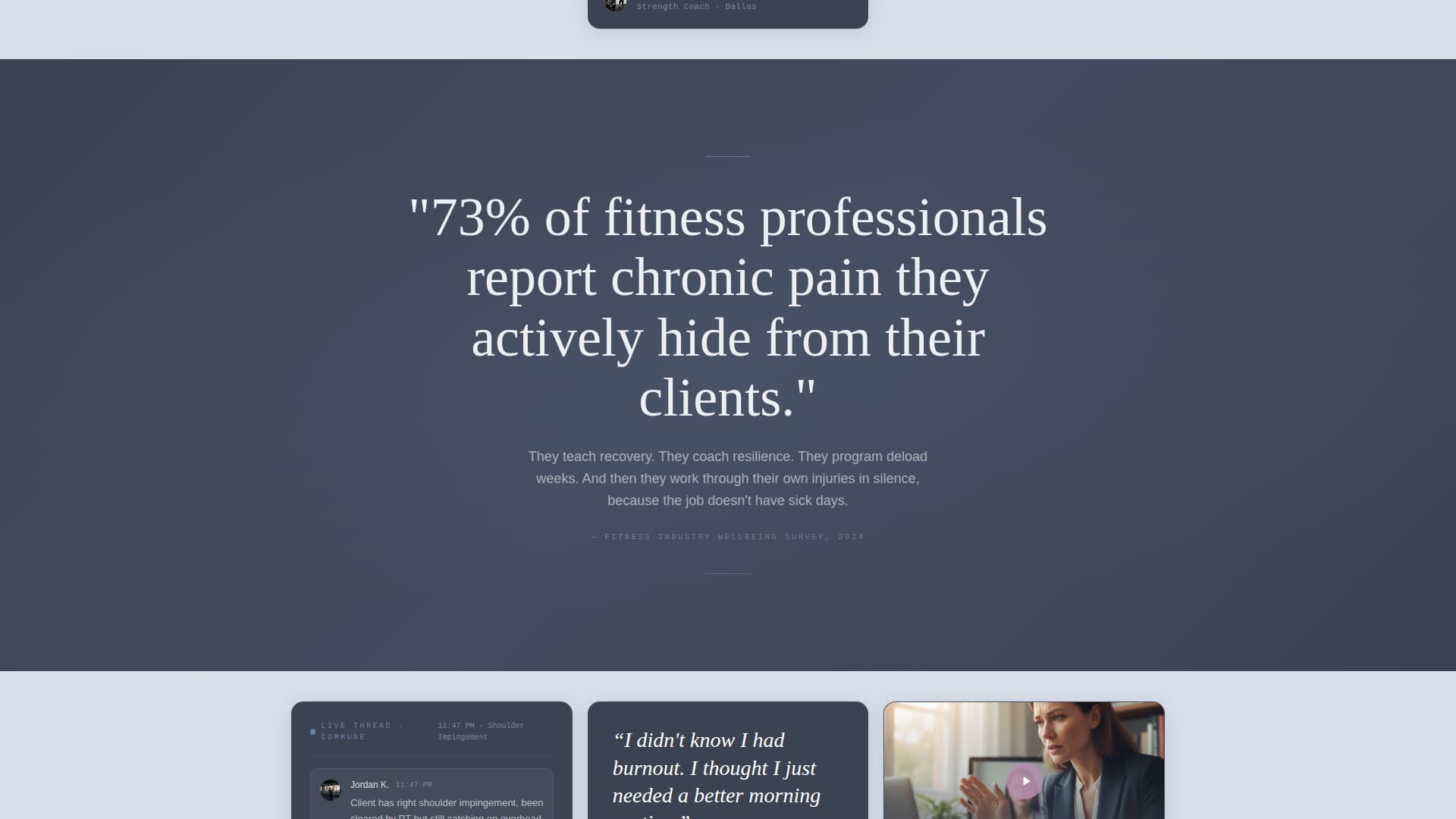 Commune - Restorative Fitnessprofessionals Landing Page Template