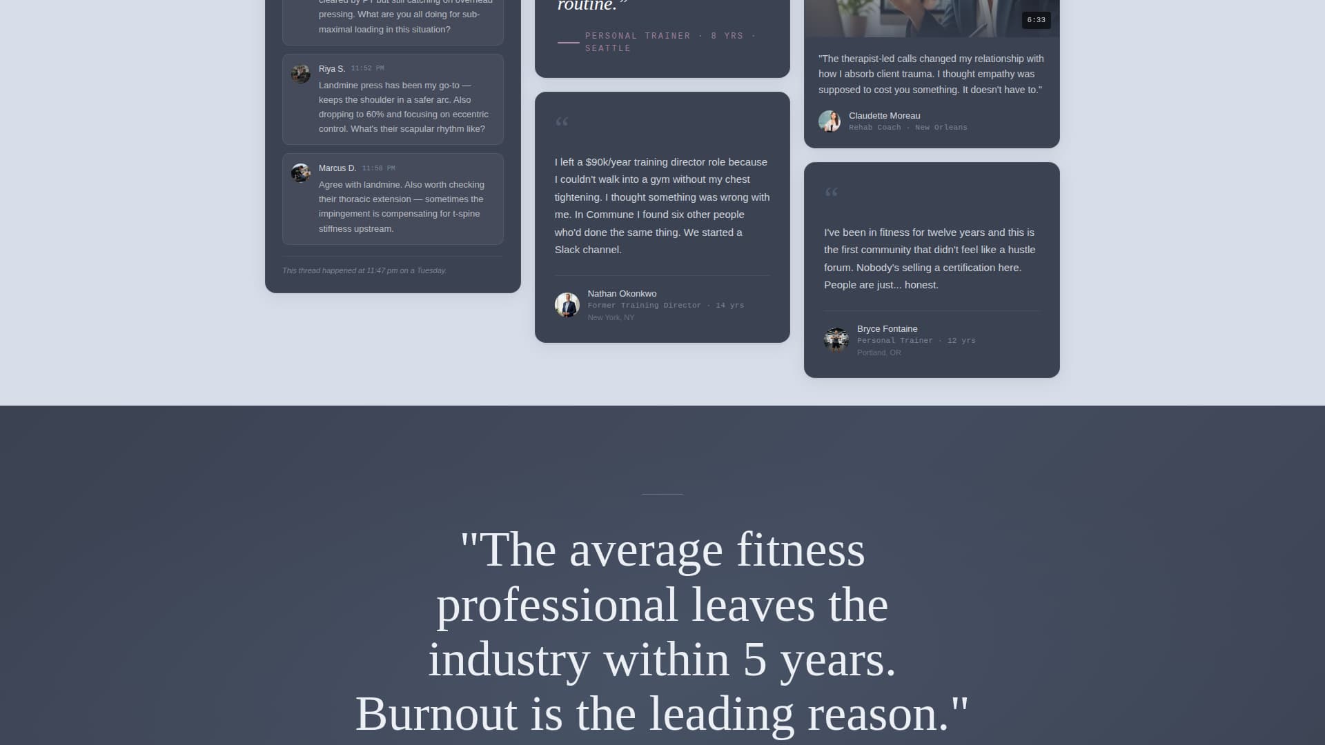 Commune - Restorative Fitnessprofessionals Landing Page Template