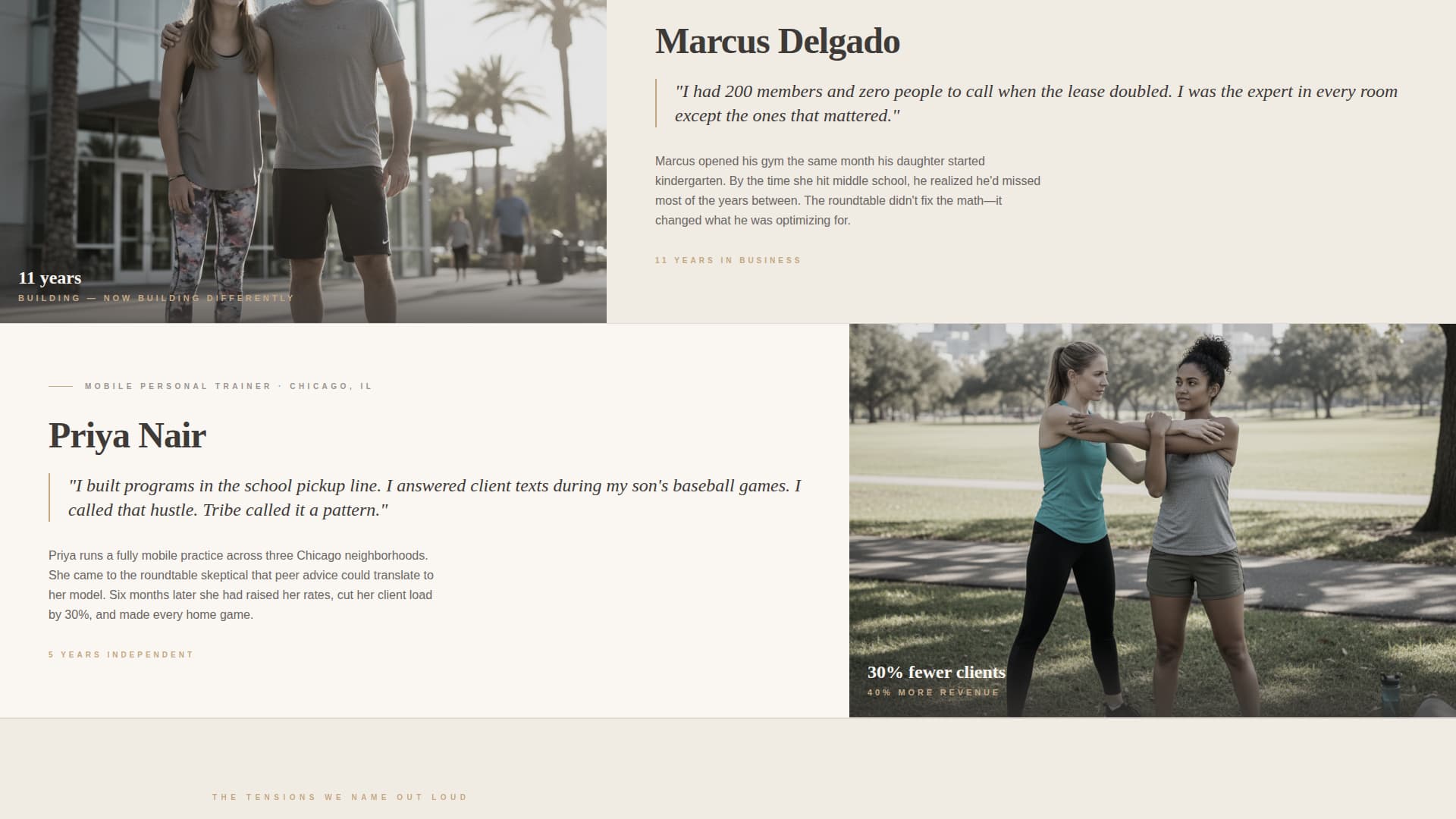 Tribe - Empowering Fitnessprofessionals Landing Page Template