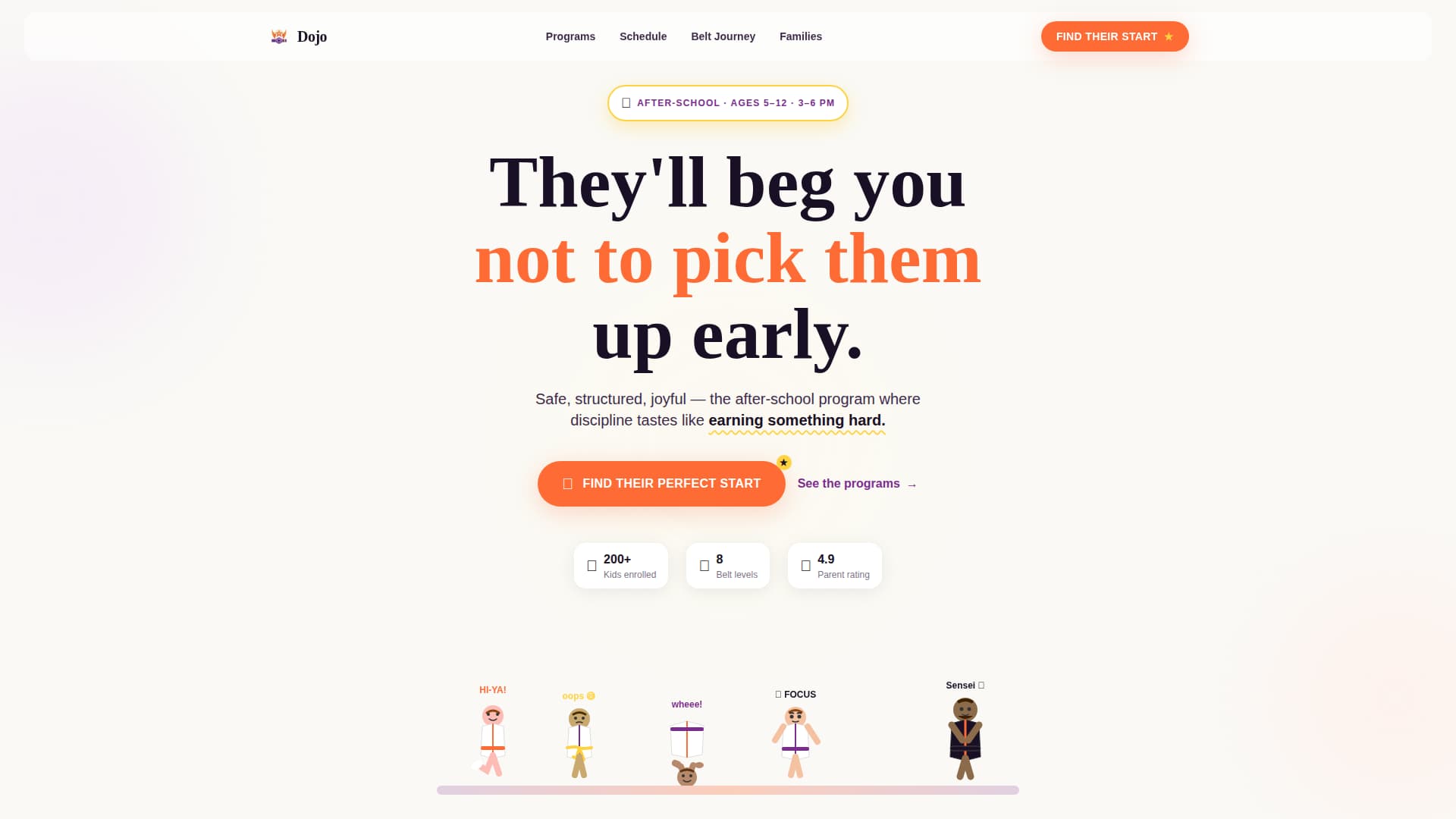 Dojo - Energetic Martial Arts Landing Page Template