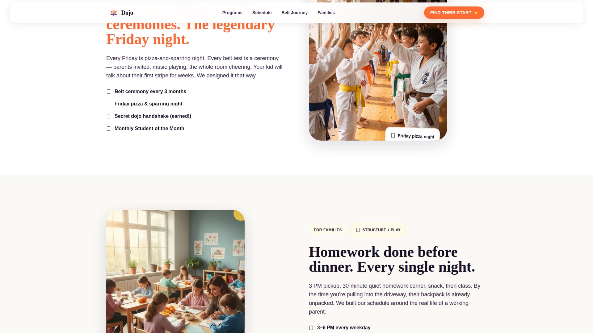 Dojo - Energetic Martial Arts Landing Page Template