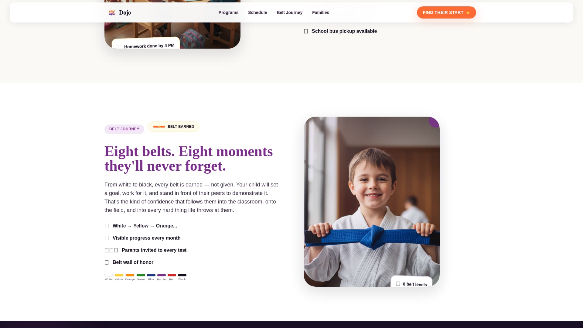 Dojo - Energetic Martial Arts Landing Page Template