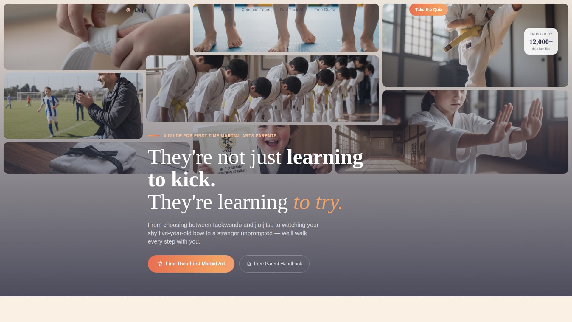 Dojo - Nurturing Martialarts Landing Page Template