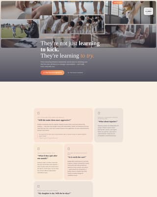 Dojo - Nurturing Martialarts Landing Page Template