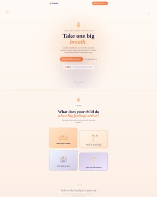 Breathe - Calming Mindfulness Landing Page Template