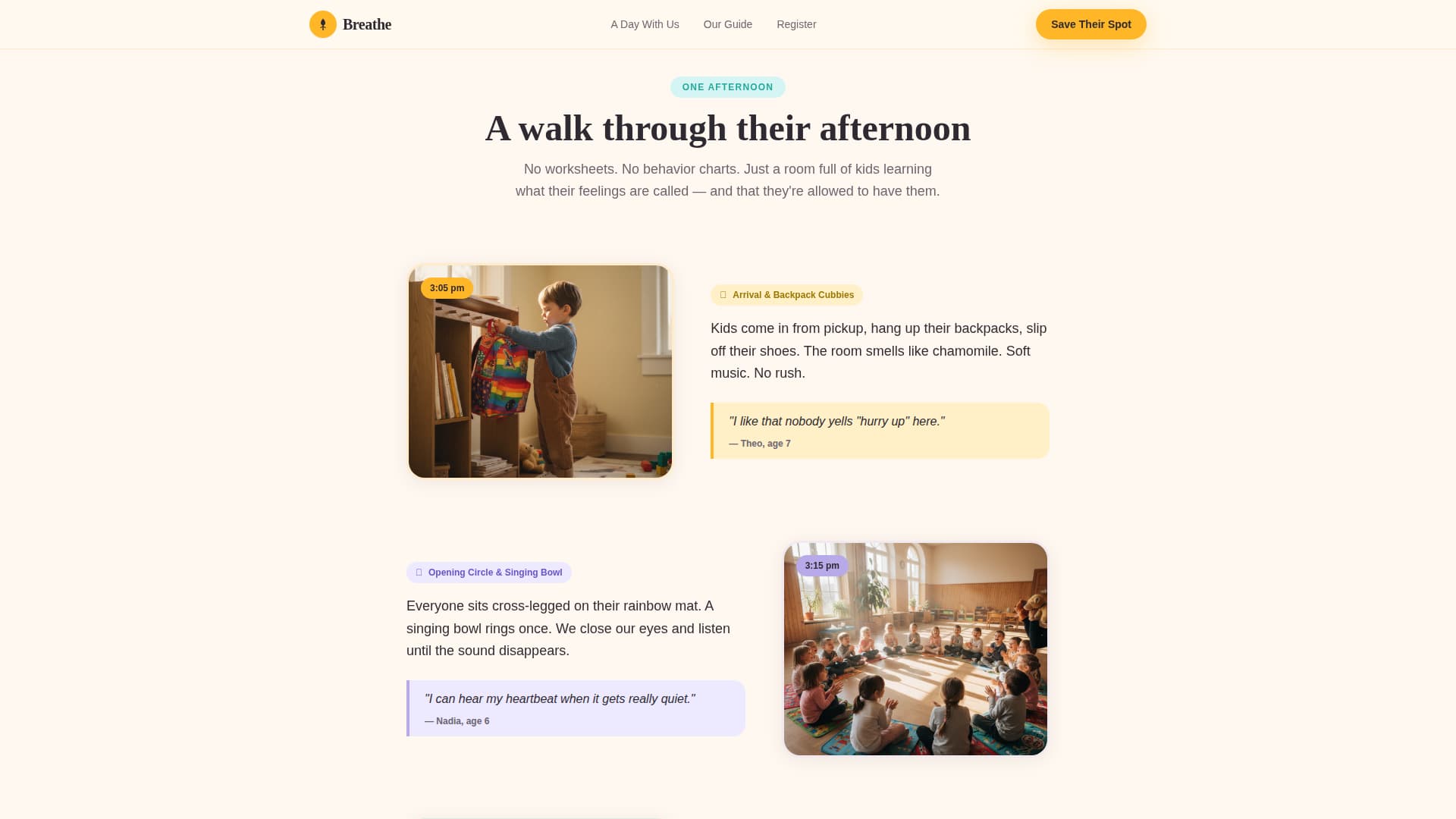 Breathe - Nurturing Mindfulness Landing Page Template