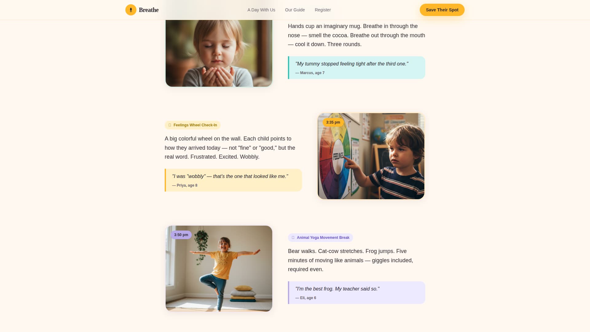 Breathe - Nurturing Mindfulness Landing Page Template