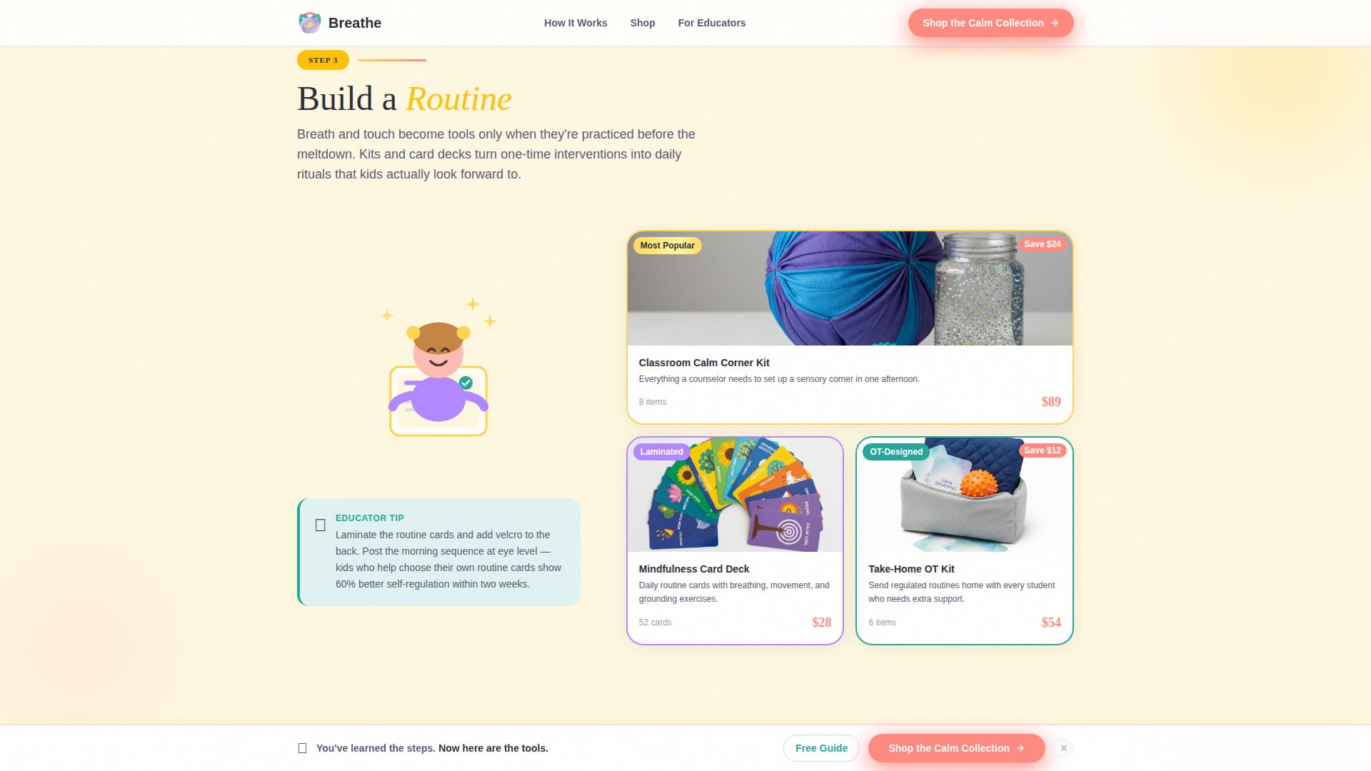 Breathe — Peaceful Meditation Practice Landing Page Template