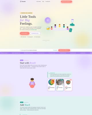 Breathe — Peaceful Meditation Practice Landing Page Template