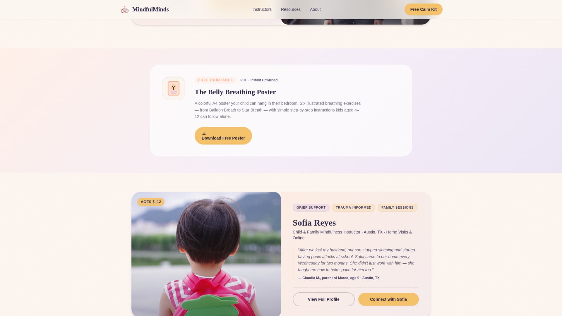 Breathe — Transformative Mindfulness Coaching Landing Page Template