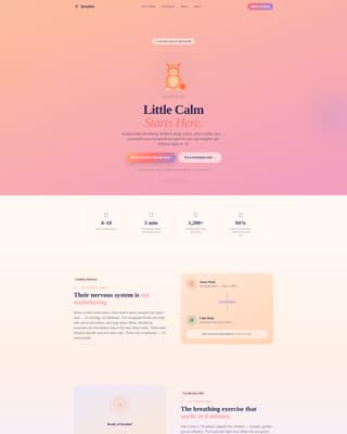 Breathe — Restorative Wellness Landing Page Template