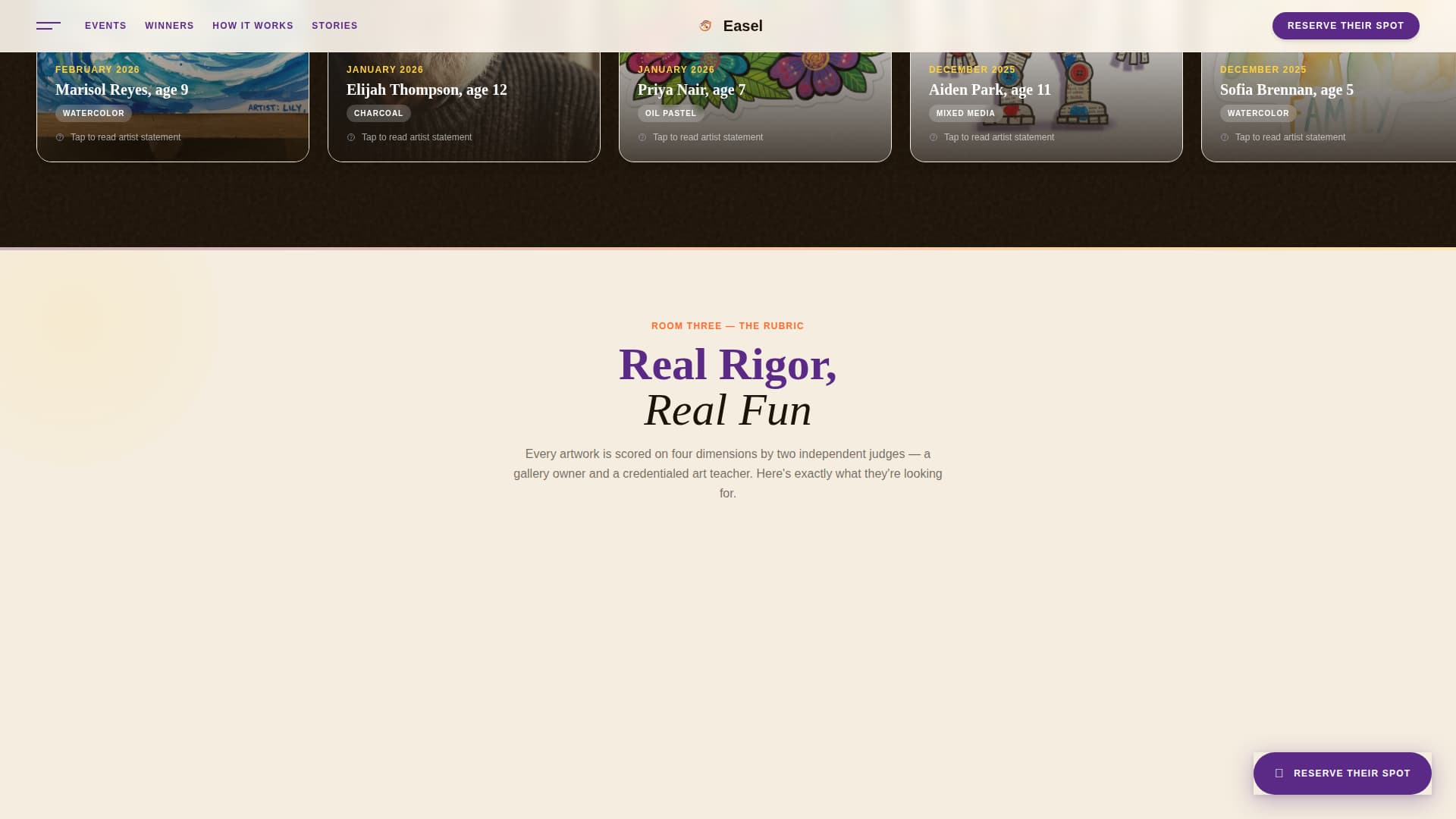 Easel - Vibrant Kids Art Landing Page Template